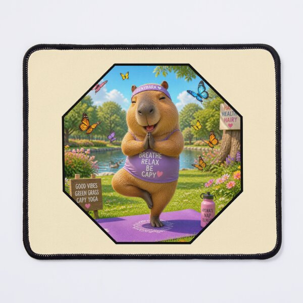 Item preview, Capybara Yoga - Breathe Relax Be Capy designed and sold by GeoandHome.