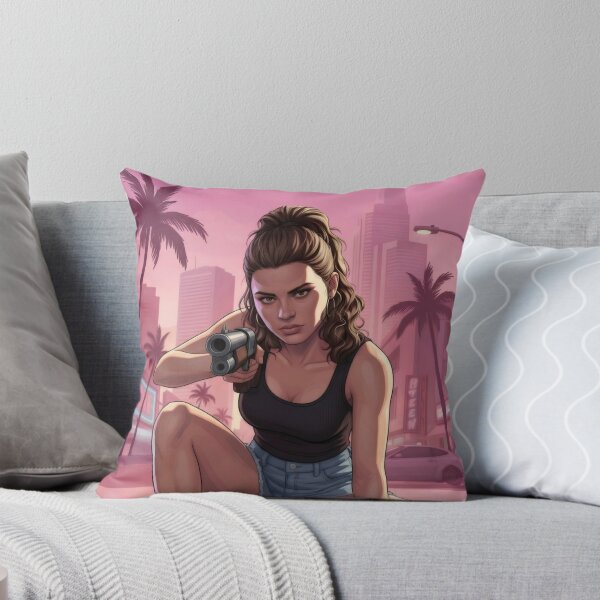 Item preview, Sunset Action Heroine - Retro Synthwave Digital Art designed and sold by Billy Morfo™.