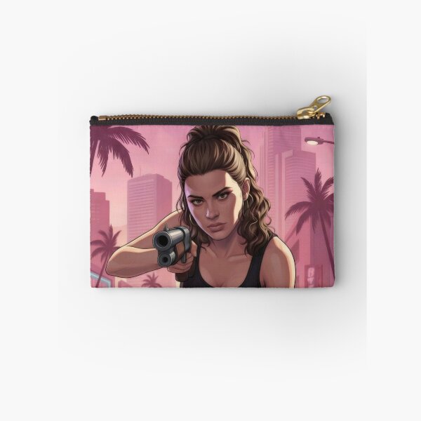 Item preview, Sunset Action Heroine - Retro Synthwave Digital Art designed and sold by Billy Morfo™.