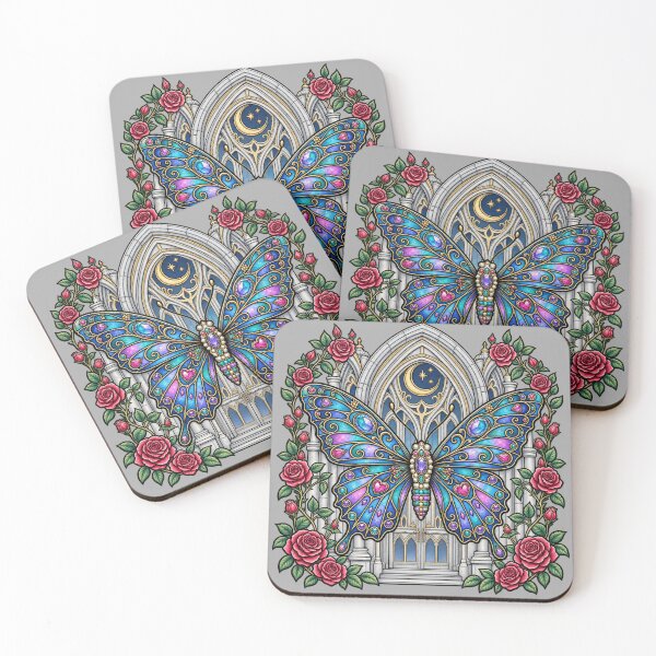 Item preview, Gothic Butterfly for Dark Floral Lovers designed and sold by POD DYNASTY | Original Print On Demand T-Shirt Graphics.