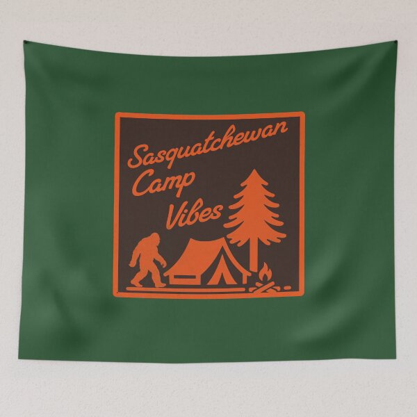 Item preview, Sasquatchewan camping in Saskatchewan, Canada designed and sold by BritishDelights.
