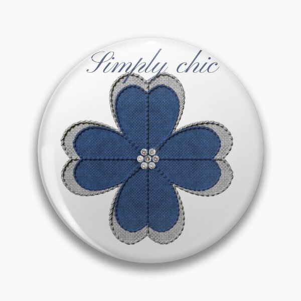 Item preview, Simply Chic Blue Denim Clover Fashion Art designed and sold by MinimalAurashop.
