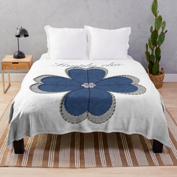 Item preview, Simply Chic Blue Denim Clover Fashion Art designed and sold by MinimalAurashop.