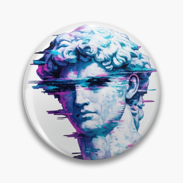 Item preview, Retro Synthwave Michelangelo David Bust Glitch Aesthetic designed and sold by Ink-verse-.