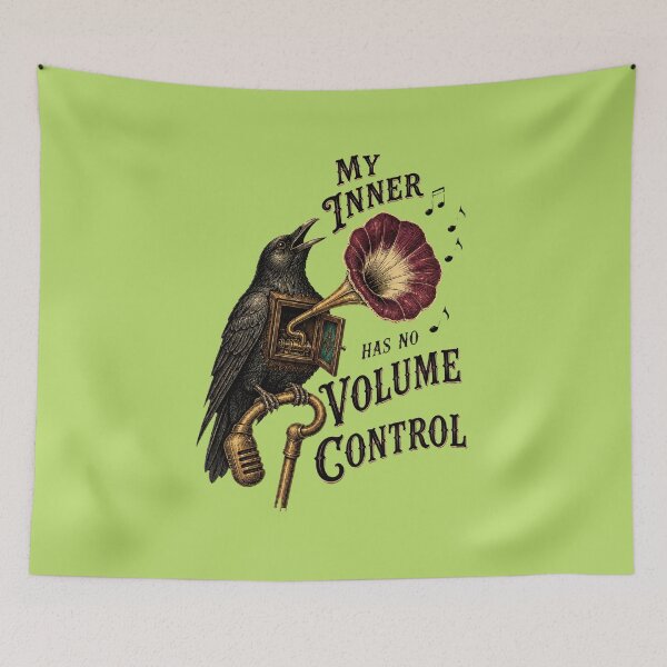 Item preview, My Inner Voice Has No Volume Control Vintage Raven Crow designed and sold by SVox.