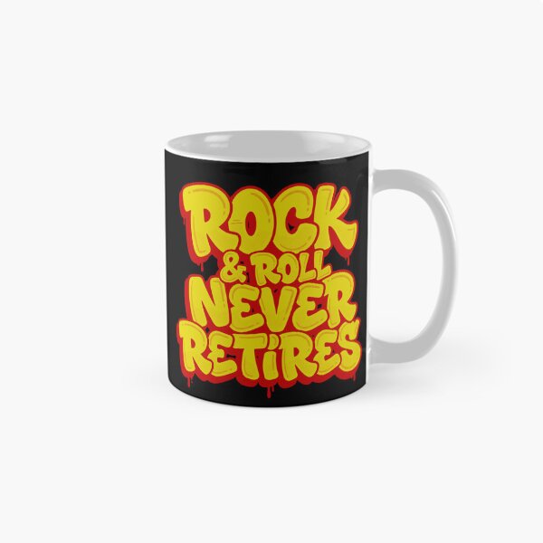 Item preview, Rock & Roll Never Retires Vintage Graffiti Typography designed and sold by TripleFour444.