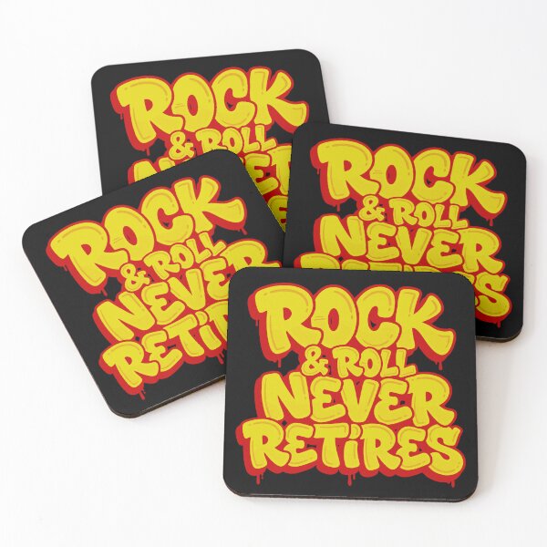 Item preview, Rock & Roll Never Retires Vintage Graffiti Typography designed and sold by TripleFour444.