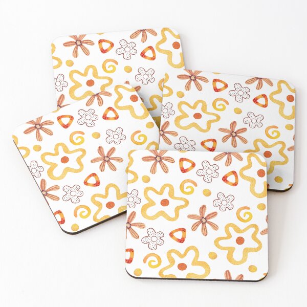 Item preview, Orange Watercolor Floral Pattern designed and sold by White Rabbit Design .