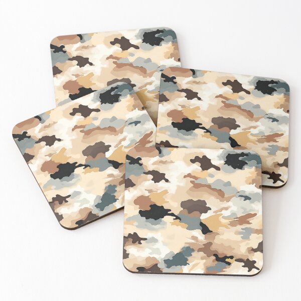 Item preview, Desert Camo Pattern Sand Tan and Slate Grey Camouflage designed and sold by Yoruhara.
