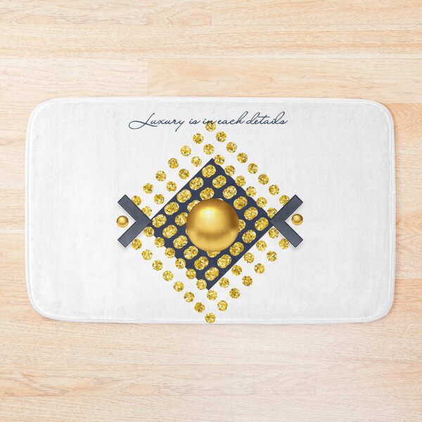 Artikelvorschau, Luxus steckt im Detail: Goldene Glitzerpartikel und geometrisches schwarzes Design entworfen und verkauft von MinimalAurashop.