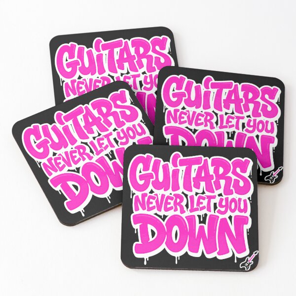 Item preview, Guitars Never Let You Down Bold Music Quote designed and sold by TripleFour444.