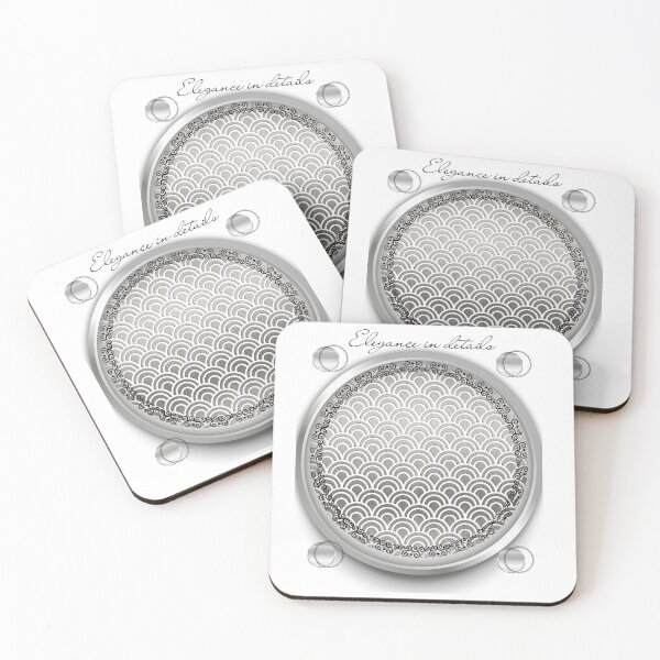 Item preview, Elegance in Details Silver Geometric Pattern with Ornate Circular Frame designed and sold by MinimalAurashop.