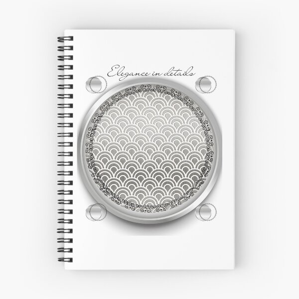 Item preview, Elegance in Details Silver Geometric Pattern with Ornate Circular Frame designed and sold by MinimalAurashop.