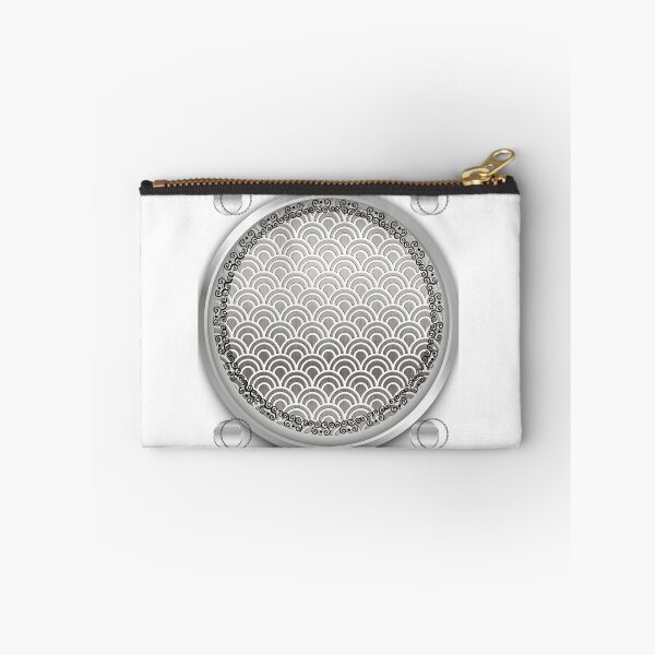 Item preview, Elegance in Details Silver Geometric Pattern with Ornate Circular Frame designed and sold by MinimalAurashop.
