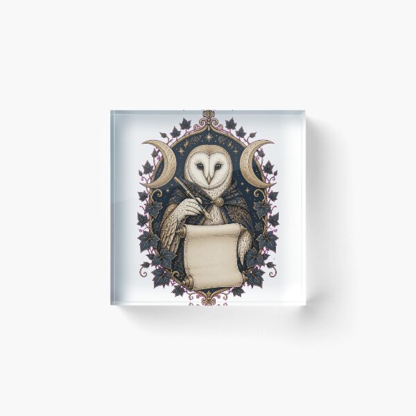 Item preview, Mystical owl as moon poet designed and sold by CalipZO.