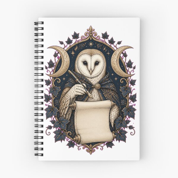 Item preview, Mystical owl as moon poet designed and sold by CalipZO.