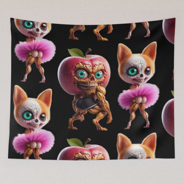 Item preview, Buff Apple Monster and Chihuahua Skeleton Ballet designed and sold by LujziWorld.