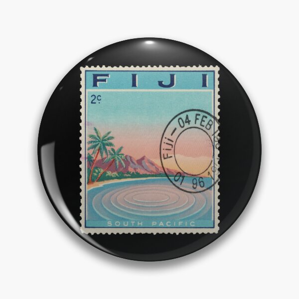 Item preview, Fiji Pacific Coral Lagoon Volcanic Ridge Stamp Sticker designed and sold by stickercuffs.