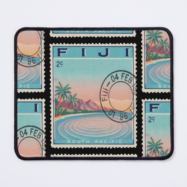 Item preview, Fiji Pacific Coral Lagoon Volcanic Ridge Stamp Sticker designed and sold by stickercuffs.