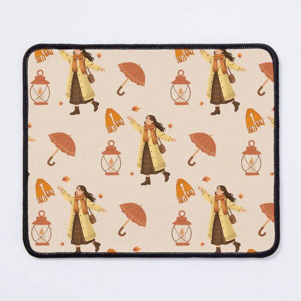 Item preview, Cozy Rainy Day Woman with Umbrella, Autumn Rain Illustration designed and sold by BigDigital.