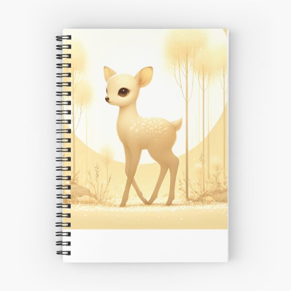 Item preview, Golden Fawn in Enchanted Forest, Whimsical Woodland Deer Art designed and sold by NarjaShop.
