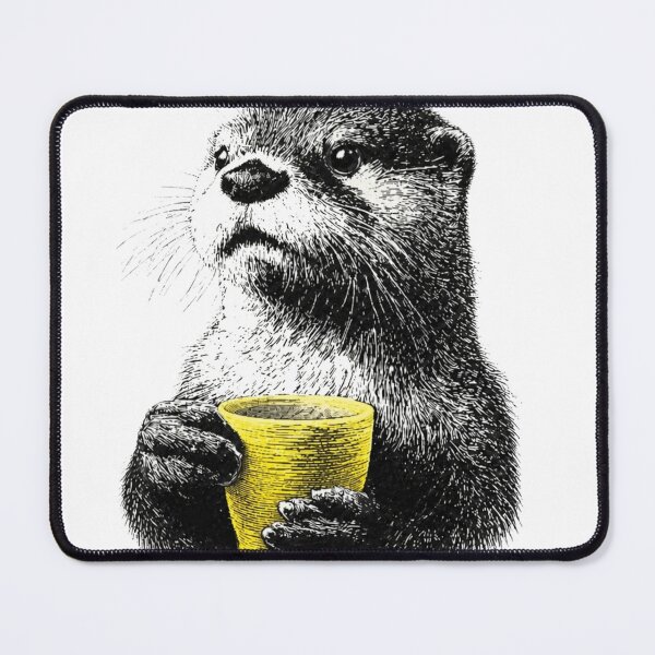 Item preview, otter enjoying coffee or tea designed and sold by PhiloDoh.