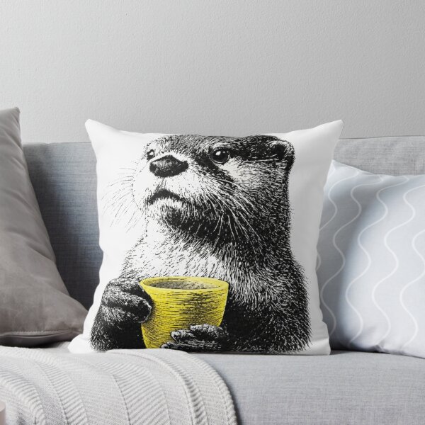 Item preview, otter enjoying coffee or tea designed and sold by PhiloDoh.