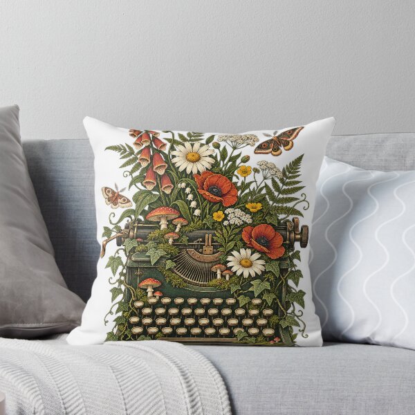 Item preview, Botanical typewriter with wildflowers designed and sold by CalipZO.