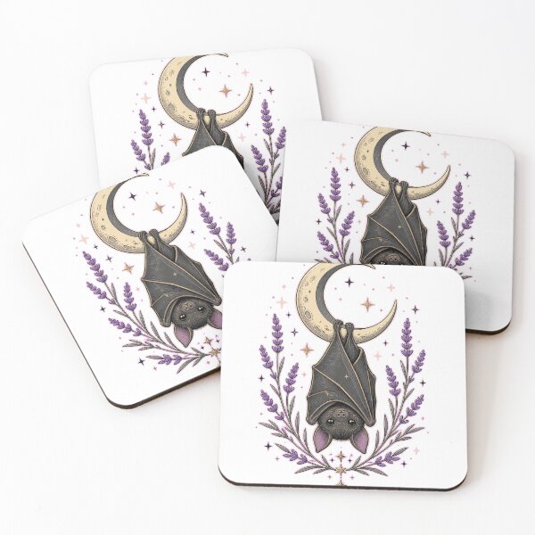 Item preview, Cute bat on the moon designed and sold by CalipZO.