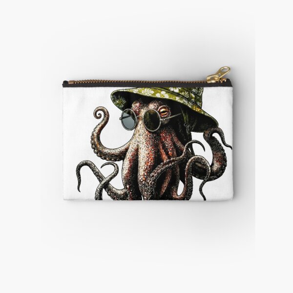 Item preview, octopus rocking floral bucket hat designed and sold by PhiloDoh.