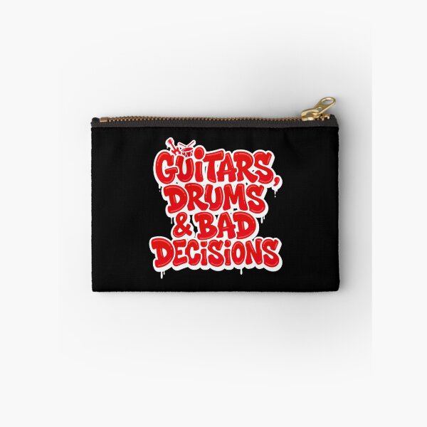 Item preview, Guitars Drums and Bad Decisions Funny Band Life Typography designed and sold by TripleFour444.