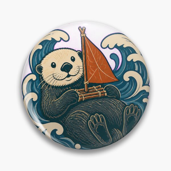 Item preview, Sea otter with small sailboat designed and sold by CalipZO.