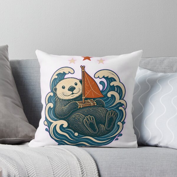 Item preview, Sea otter with small sailboat designed and sold by CalipZO.