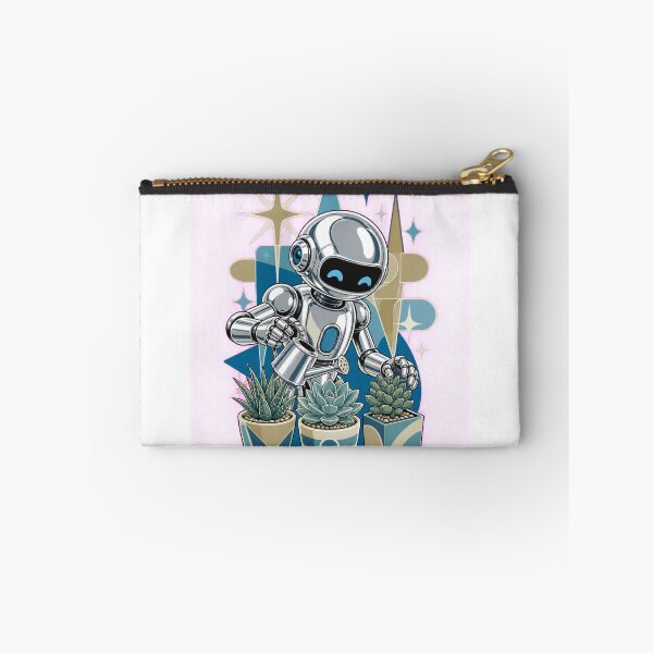 Item preview, Cute robot tends to succulents designed and sold by CalipZO.