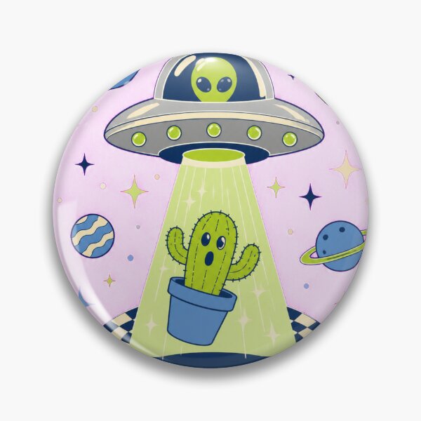 Item preview, Alien UFO abducts a cactus designed and sold by CalipZO.