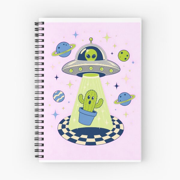 Item preview, Alien UFO abducts a cactus designed and sold by CalipZO.