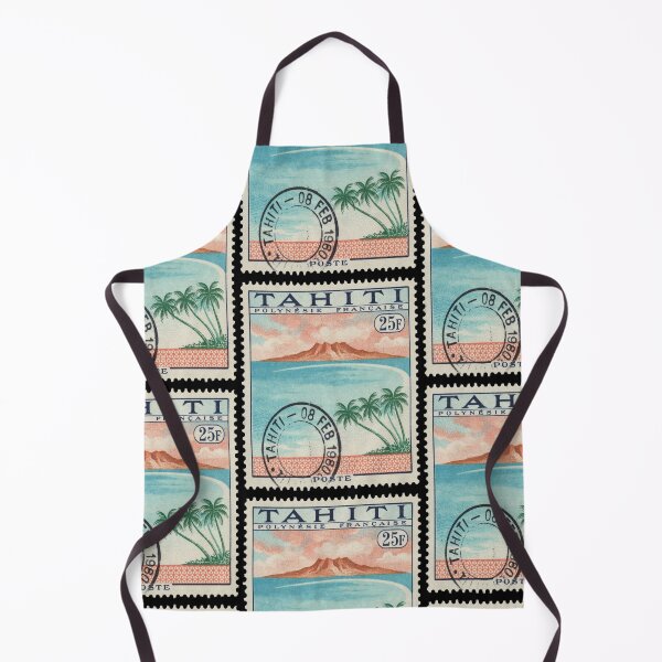 Item preview, Tahiti Pacific Volcanic Crest Lagoon Crescent Stamp Sticker designed and sold by stickercuffs.