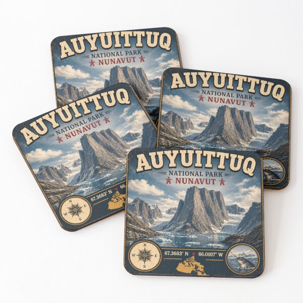 Item preview, Auyuittuq National Park Nunavut Vintage Travel Sticker | Canada Adventure designed and sold by naturalsurvival.