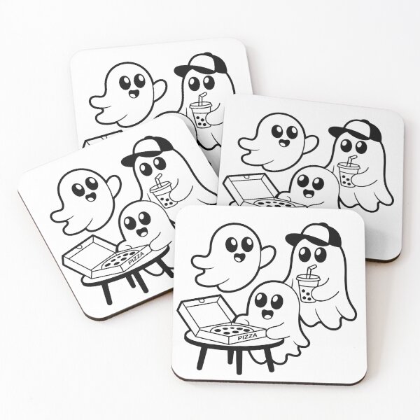 Item preview, Ghosts Enjoying Pizza Party designed and sold by jkrphoto.