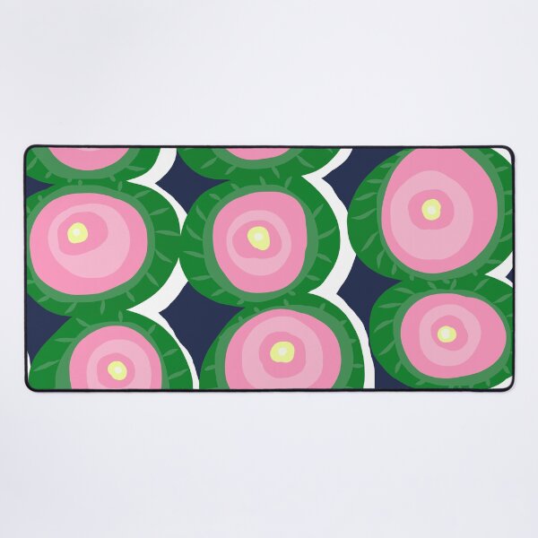 Item preview, Modern Abstract Lotus Flowers Pattern in Green, Pink and Blue designed and sold by Deutschic.