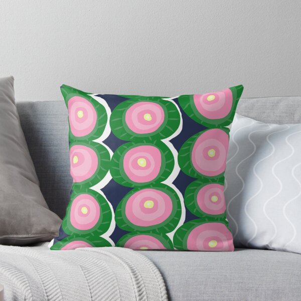 Item preview, Modern Abstract Lotus Flowers Pattern in Green, Pink and Blue designed and sold by Deutschic.