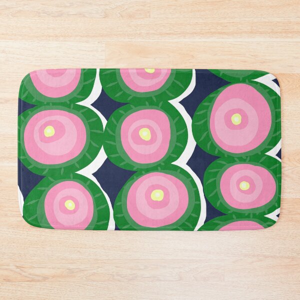 Item preview, Modern Abstract Lotus Flowers Pattern in Green, Pink and Blue designed and sold by Deutschic.