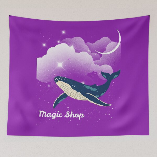 Item preview, My Handmade Magic Shop Purple Whale Art designed and sold by SMinimalist613.