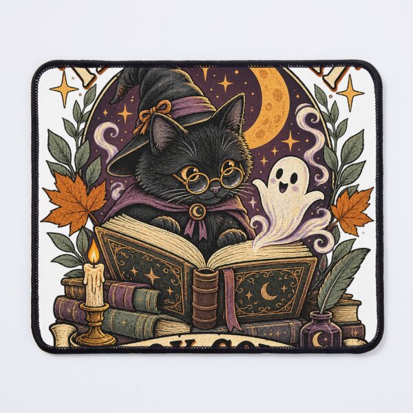 Item preview, Midnight Book Coven Witchy Black Cat designed and sold by networkseen.