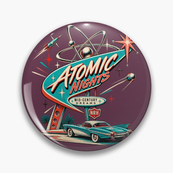 Item preview, Atomic Nights Mid-Century Dreams Roadster designed and sold by Normandy Road Heritage™ - Vintage Garage Art.