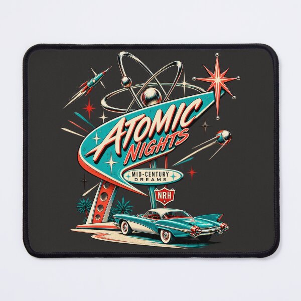 Item preview, Atomic Nights Mid-Century Dreams Roadster designed and sold by Normandy Road Heritage™ - Vintage Garage Art.