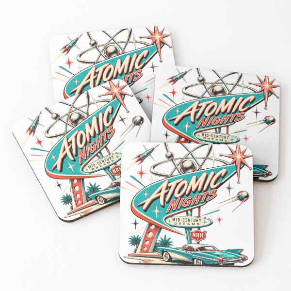 Item preview, Atomic Nights Mid-Century Dreams Roadster designed and sold by Normandy Road Heritage™ - Vintage Garage Art.