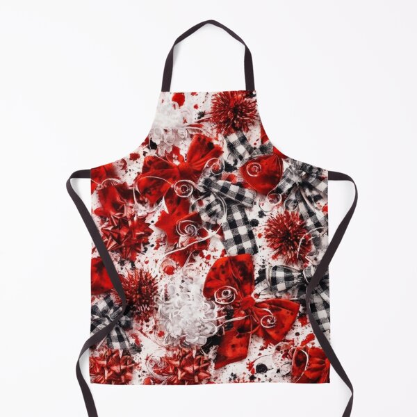 Item preview, Holiday Red and Buffalo Check Bows Mixed Media Art designed and sold by THE SPLATTERED HAUS BY SAGE BANKS.