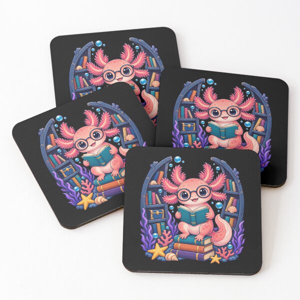 Item preview, Readsolotl Axolotl Book Lover Underwater Library  designed and sold by CG Studio.