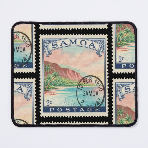 Item preview, Samoa Pacific Basalt Cliffs Palm Cove Stamp Sticker designed and sold by stickercuffs.